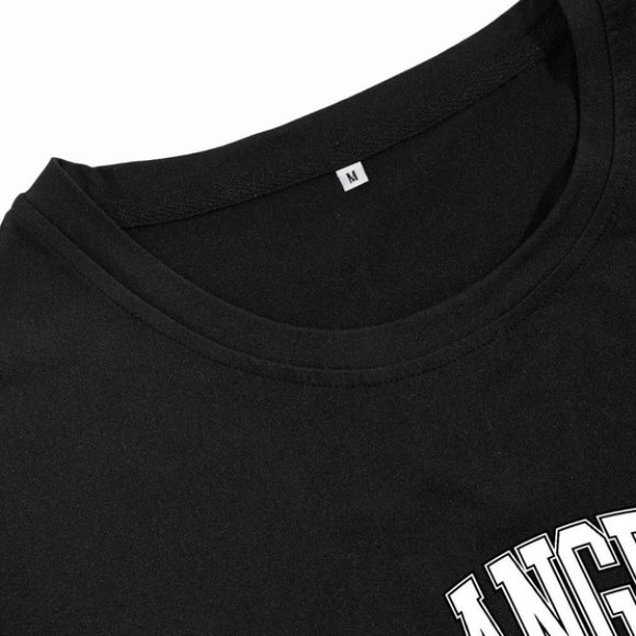 Casual Black Men's "Los Angeles" Graphic Tee - Picture 3 of 6